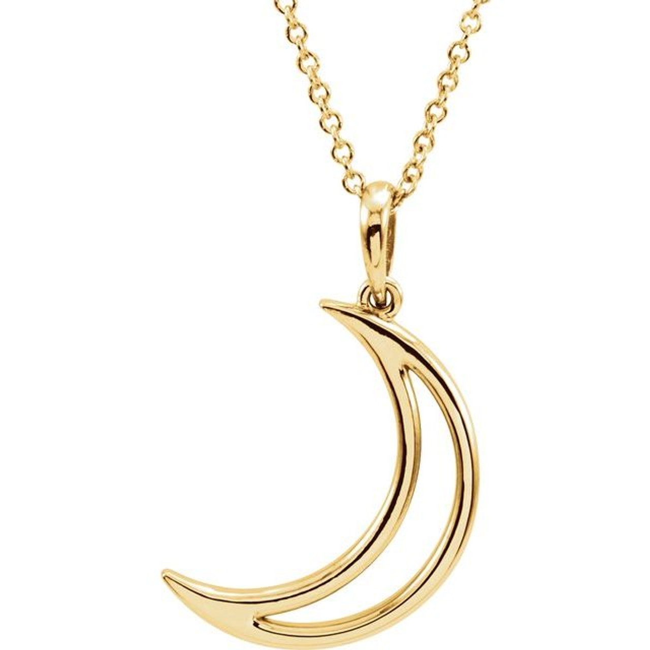 Amazon.com: BZEBI 14k Gold Plated Moon Necklace For Women Girls Gifts Cubic  Zirconia Crescent Moon Necklace Jewelry Chain 16